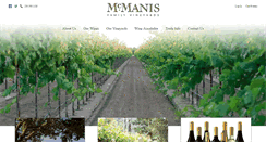 Desktop Screenshot of mcmanisfamilyvineyards.com